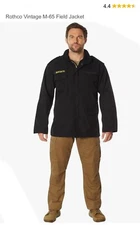 Black Vintage M-65 Military Field Jacket Army Lightweight M65 Coat Size Small