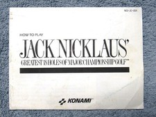 JACK NICKLAUS Instruction Manual - NES Nintendo