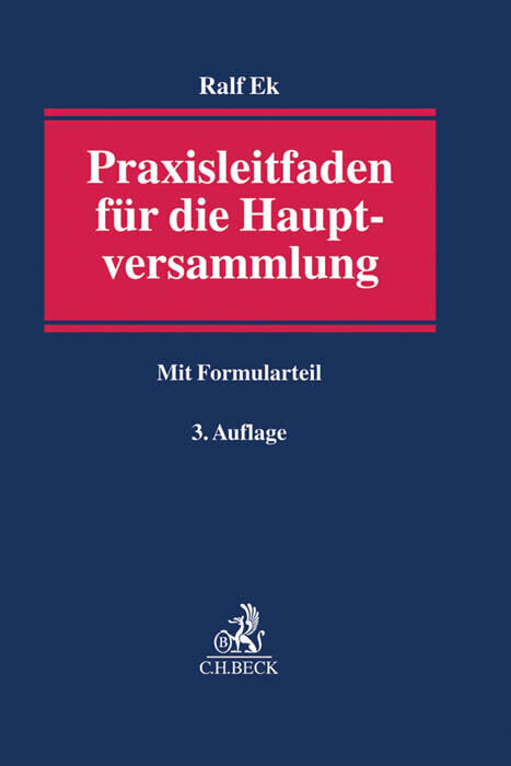Thumbnail - Ralf Ek / Praxisleitfaden Für Die Hauptversammlung
