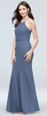 david's bridal steel blue