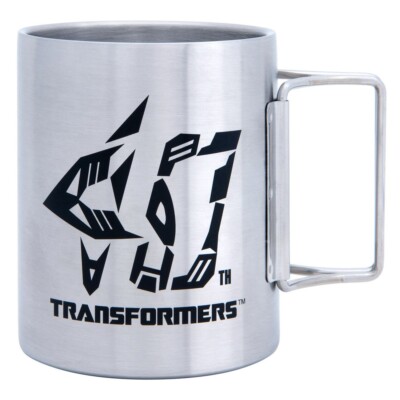 Transformers 40th Anniversary Logo Stainless Steel Mug Japan original New Pre