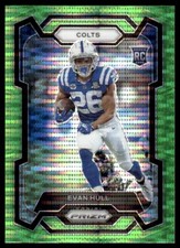 Evan Hull Rookie Neon Green Pulsar 2023 Panini Prizm #344 NFL Card Indianapolis. rookie card picture