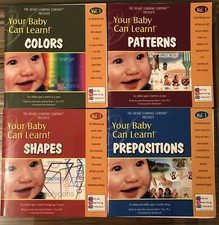 Your Baby Can Learn Prepositions, Shapes, Colors, Patterns set Of 4