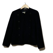 Vintage Windsmoor Lined Jacket Black Long Sleeve Military Blazer Sz M-l