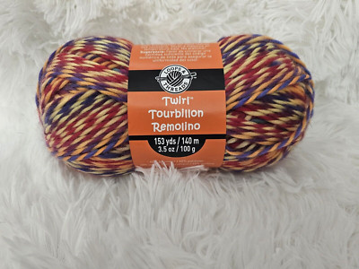 Loops & Threads Twirl Yarn  Color Slushie 3.5oz 153yds Per Skein Lot of 8