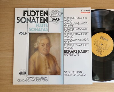 CPE Bach Flute Sonatas Vol. 8 Eckhart Haupt NEAR MINT Capriccio Digital C 27 101