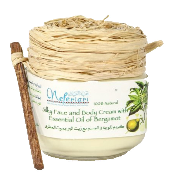 Crema corporal Nefertari con aceite esencial de limón hidratado 175 gm