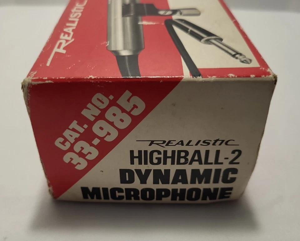 Vintage REALISTIC Highball-2 Dynamic microphone Cat. No. 33-985 in box, Japan - Image 4 of 4