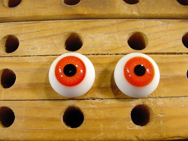 a pair vintage solid doll supreme Topics on TV glass head 20 bisque eyes for mm