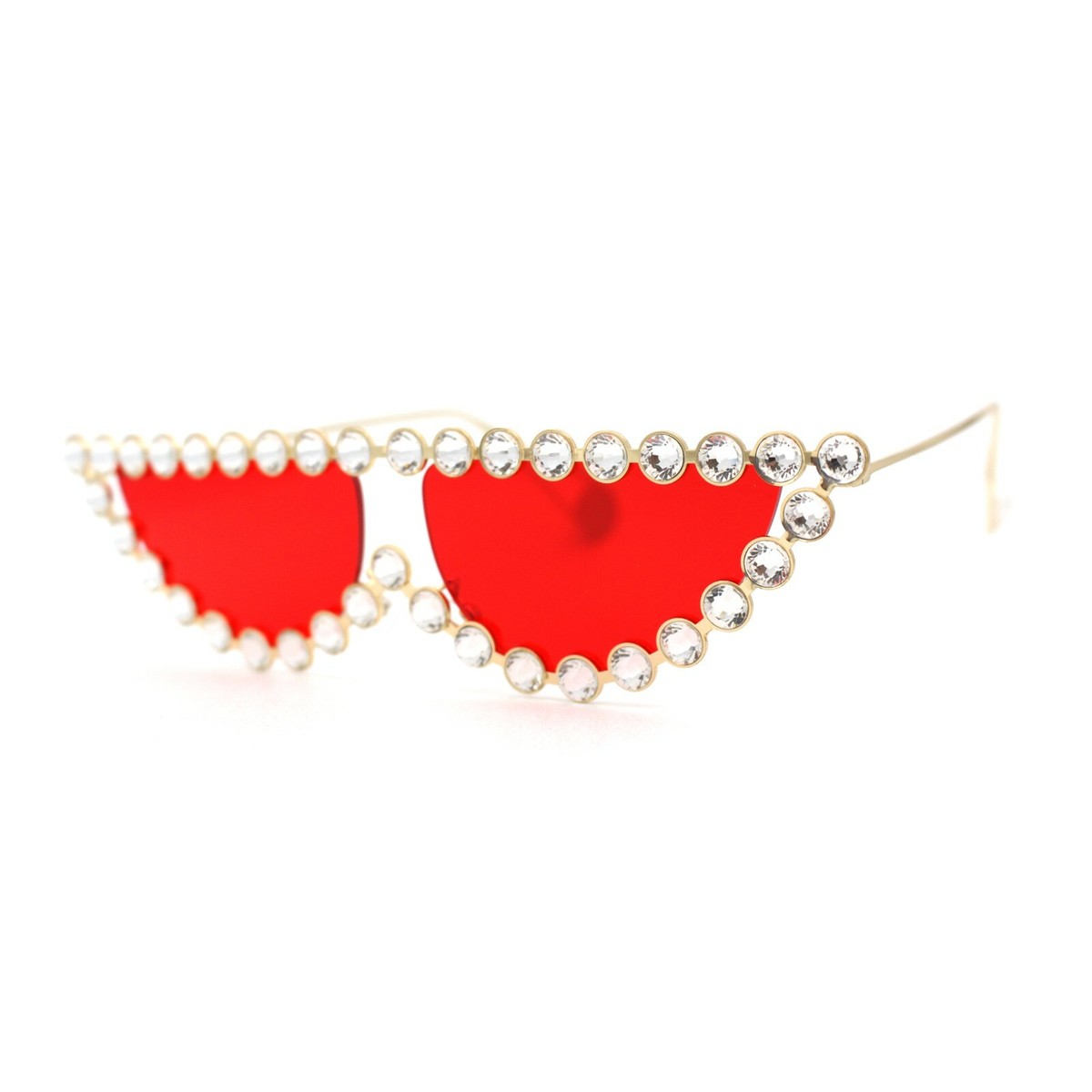 Large Rhinestone Show Sign Expose Lens Cat Eye Sunglasses | eBay