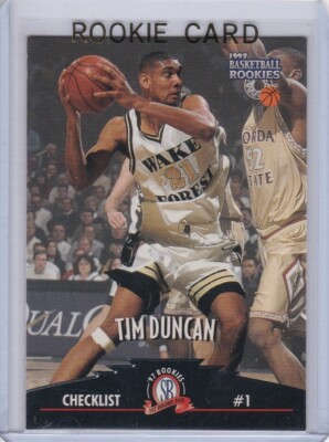 TIM DUNCAN ROOKIE CARD 1997 Basketball #1 RC San Antonio Spurs NBA