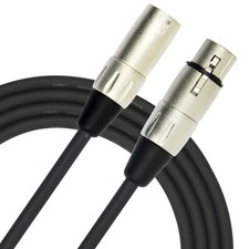 Cable MP-280-20/BK - 20 feet - XLR to XLR Microphone Cable Black PVC Jacket
