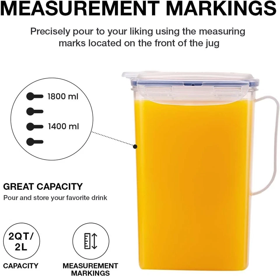 LocknLock Aqua Fridge Water Jug BPA Free Plastic Pitcher - Image 4 of 4