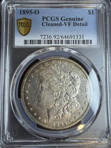 1895 O Morgan Silver Dollar PCGS Genuine - VF Details (92 - Cleaned)