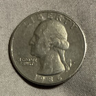 1986 Washington Quarter 25C Circulated Business Strike Uncertified Ungraded — photo 1