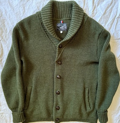 A Piece Of Chic Cardigan Sweater MEDIUM Made In France Shawl Collar SOLD OUT