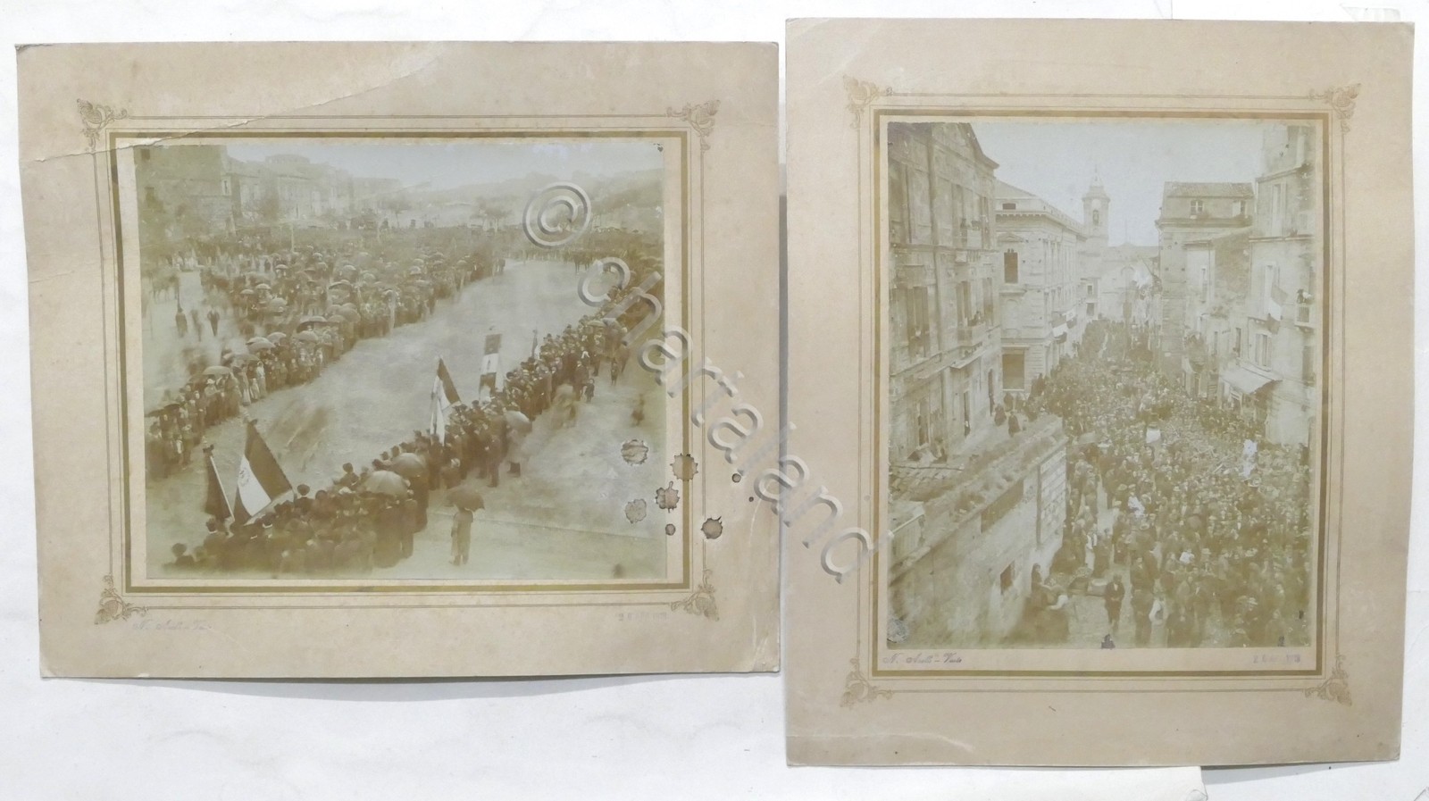 Lotto 2 fotografie Festa di Santa Maria Incoronata - Vasto 26 Aprile 1913