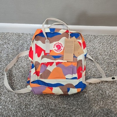New Fjallraven Backpack Kanken Spring Landscape Multicolor Adjustable Shoulder