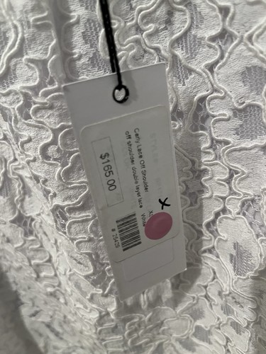 Women’s Generation Love Carly Lace Off Shoulder Top in White sz XS NEW MRSP$165 - Afbeelding 6 van 10