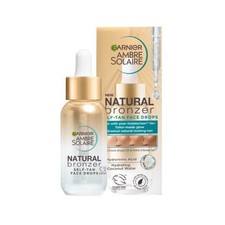 Image of Garnier Ambre Solaire Natural Bronzer Self-Tan Face Drops 30ml NEW / SEALED
