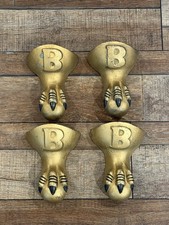 4 patas antiguas de bola y garra de latón patas de bañera con patas de león victorianas