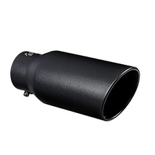 Exhaust tip - 3.5'' Inlet Bolt on Design- Coated Stainless Steel Car Black