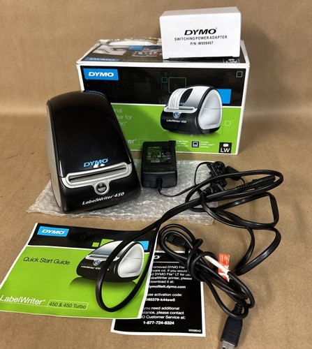 Dymo LabelWriter 450 Thermal Label Printer, W/ Cables, Box, Manual, Tested