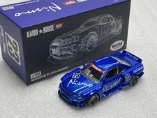 MINI GT 1/64 KAIDO HOUSE Nissan Skyline GT-R R34 Kaido Works V3 Nismo Blue