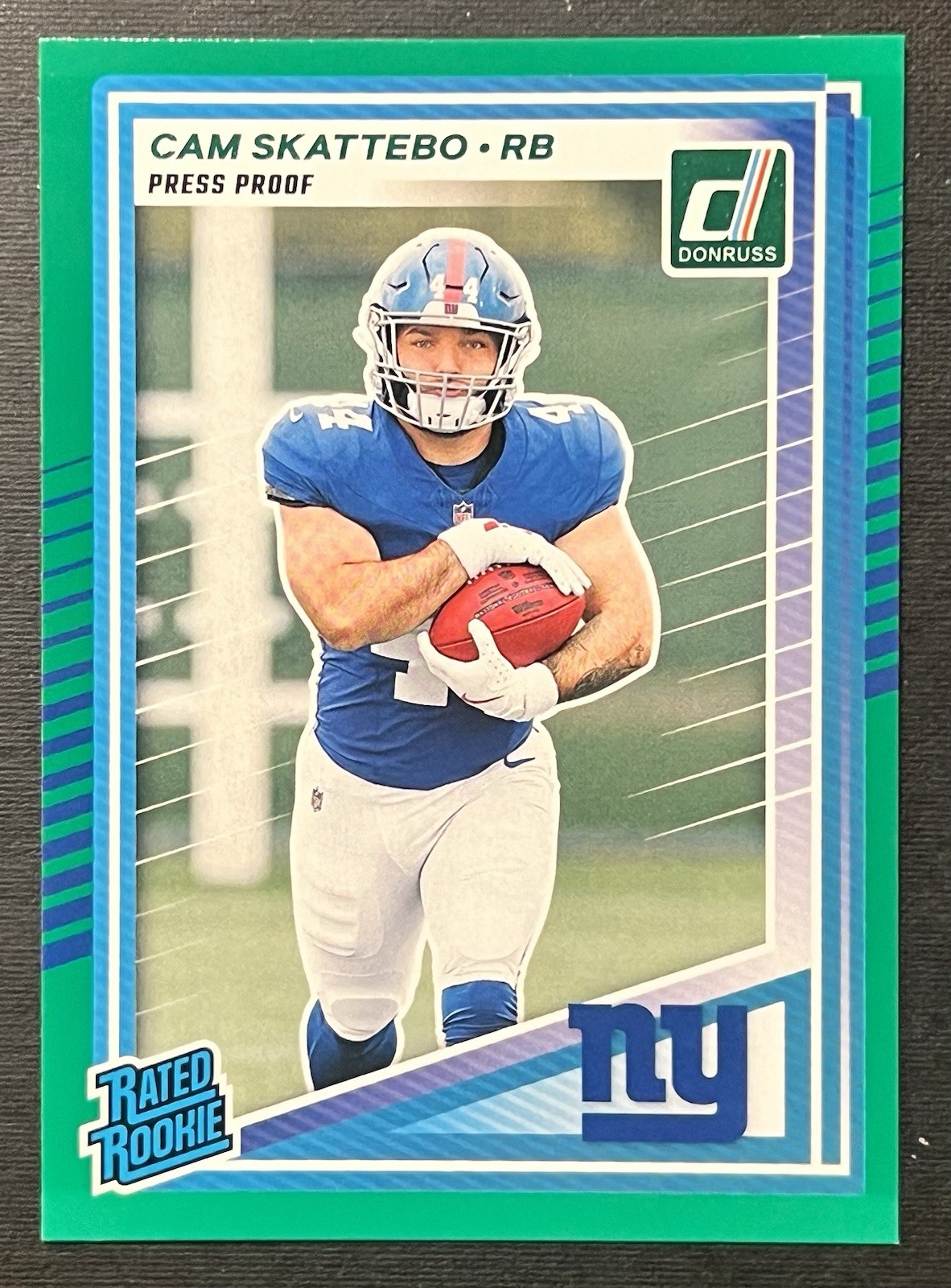 2025 Panini Donruss Rated Rookie Cam Skattebo #302 Press Pro