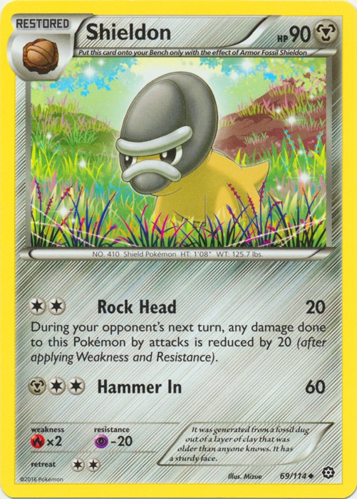 Shieldon - 69/114 - Uncommon - Lightly Played - Steam Siege