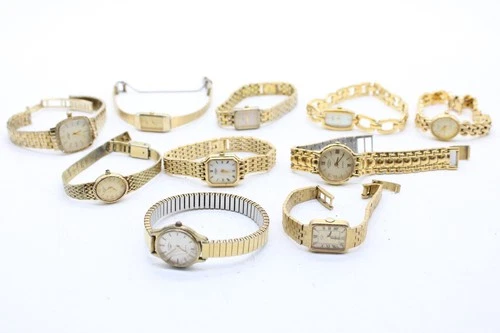 F x10 Ladies Rotary Quartz Wristwatches. Inc Gold Tone, Not Tested Etc