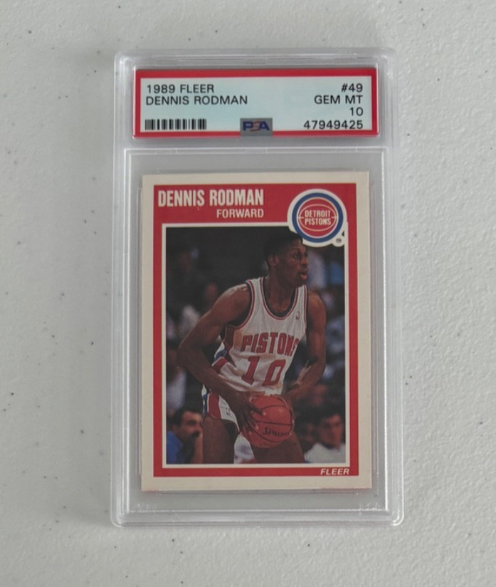 1989 FLEER BASKETBALL #49 DENNIS RODMAN PSA GEM MINT 10