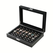 Byken Carbon Fiber Ring Organizer for Jewelry,Rings Display Case,Small Travel...