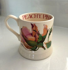 EMMA BRIDGEWATER Roses All my Life MUG PEACHY PINK & GOLDEN ROSE 1/2 Pint