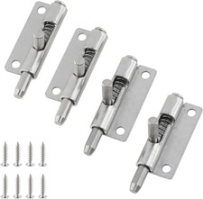 Spring Loaded Pin Latch, Left and Right Stainless Steel Flat Pin Hinge Barrel