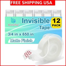 Tape Bulk, Clear Tape, Invisible, Matte Finish, Writable, , Transparent Tape,...