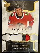 2017-18 Upper Deck - Exquisite Rookie Patch Alex DeBrincat #RP-AD /299 RC-Mem
