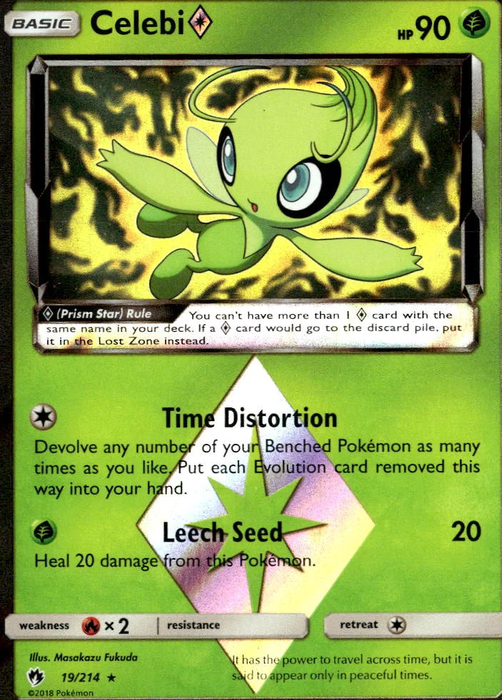 Celebi 2018 Lost Thunder Holo Rare #19/214