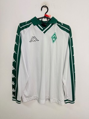 WERDER BREMEN 2000/2001 AWAY FOOTBALL LANGARM #8 KAPPA SHIRT VINTAGE GR. S