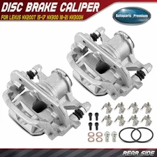 2x Rear Side Brake Caliper w/ Bracket for Lexus NX200t 15-17 NX300 18-21 NX300h