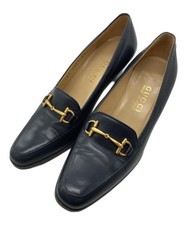 GUCCI Heeled Loafers 101 1385 EU36 US6.5 Navy