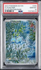 2023 POKEMON SVI EN-SCARLET & VIOLET ILLUSTRATION RARE #205 CLAUNCHER PSA 10