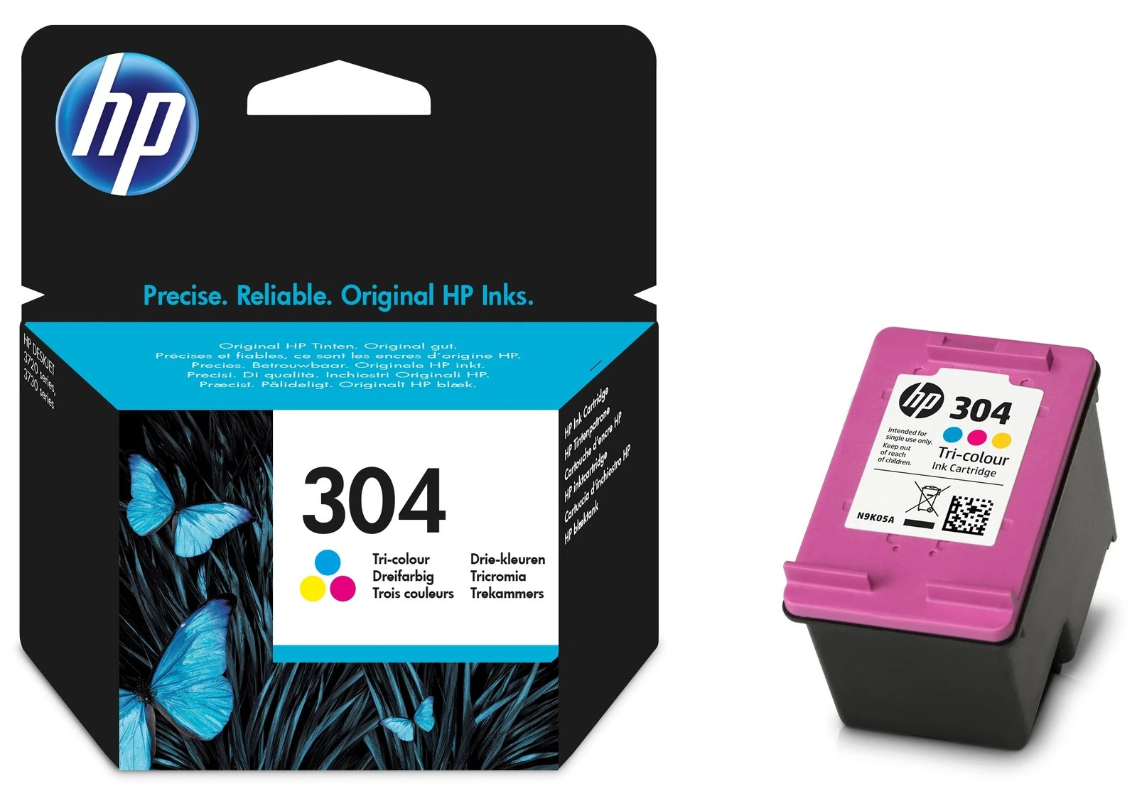 GENUINE HP 304 COLOUR INK CARTRIDGE 2620 2622 2630 2632 2633 2634 3720 3730 3733