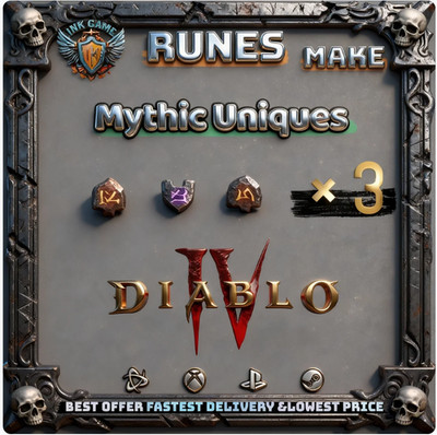  DIABLO 4 SEASON 15  Runes / Rune set for Mythic Item / Runewords