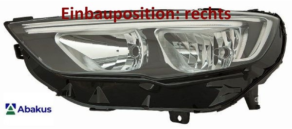 Abakus 442-1192RMLDEM2 Hauptscheinwerfer Rechts Scheinwerfer FüR Opel-image