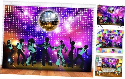  Disco Party Backdrop Vintage 70s 80s 90s Disco Ball Boogie Dance Backdrops 