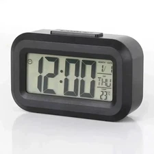LED Digital Alarm Clock Snooze Backlight Calendar Time Display Table Desktop