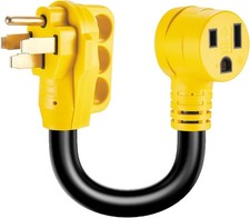 Welder Adapter Cord 50 Amp, STW 6 AWG NEMA 14-50P Male to 6-50R Female 1 Foot