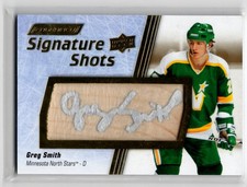 2024-25 Upper Deck Engrained Icons Signature Shots Greg Smith Auto Minnesota