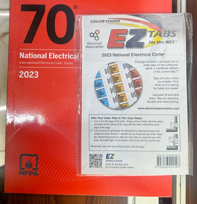 2023 NEC CODE BOOK NFPA 70 2023 Edition Paperback With EZ Tabs Free Shipping